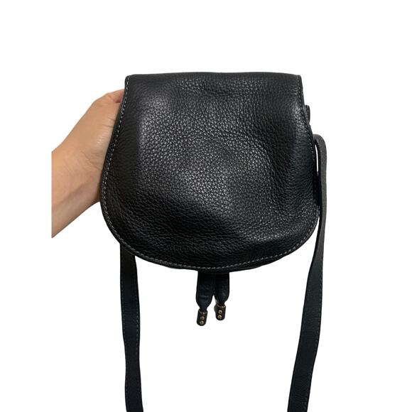 Chloé Marcie mini saddle bag black leather $1150 - Picture 5 of 13